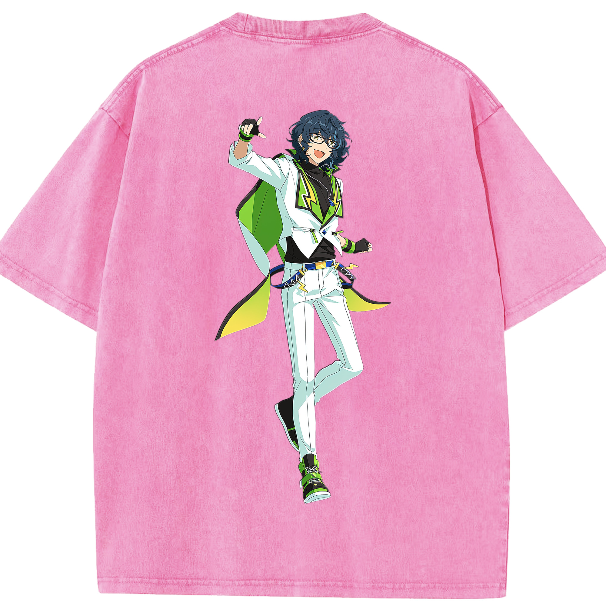 （画像用） あんさんぶるスターズ! Ensemble Stars 綿100% ヴィンテージ風 半袖Tシャツ（背面プリント）